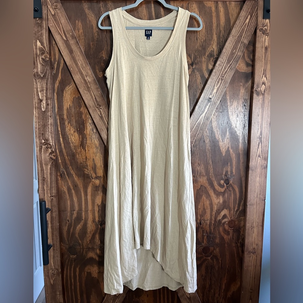 Gap Tan Long T-Shirt Dress